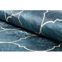 Covor albastru lavabil, antiderapant, diferite dimensiuni ANDRE