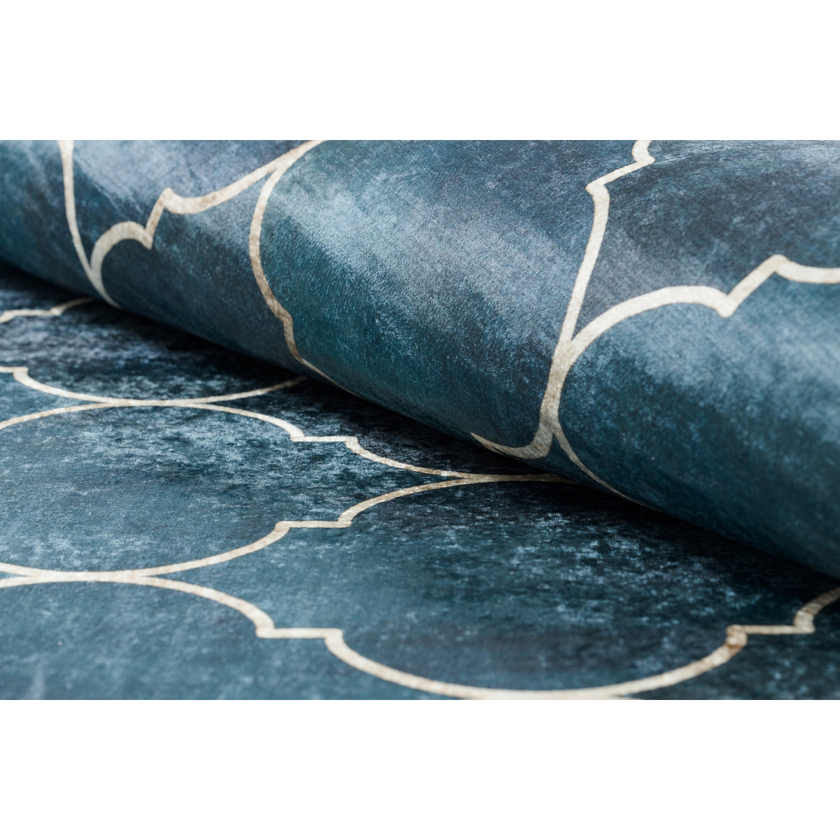 Covor albastru lavabil, antiderapant, diferite dimensiuni ANDRE