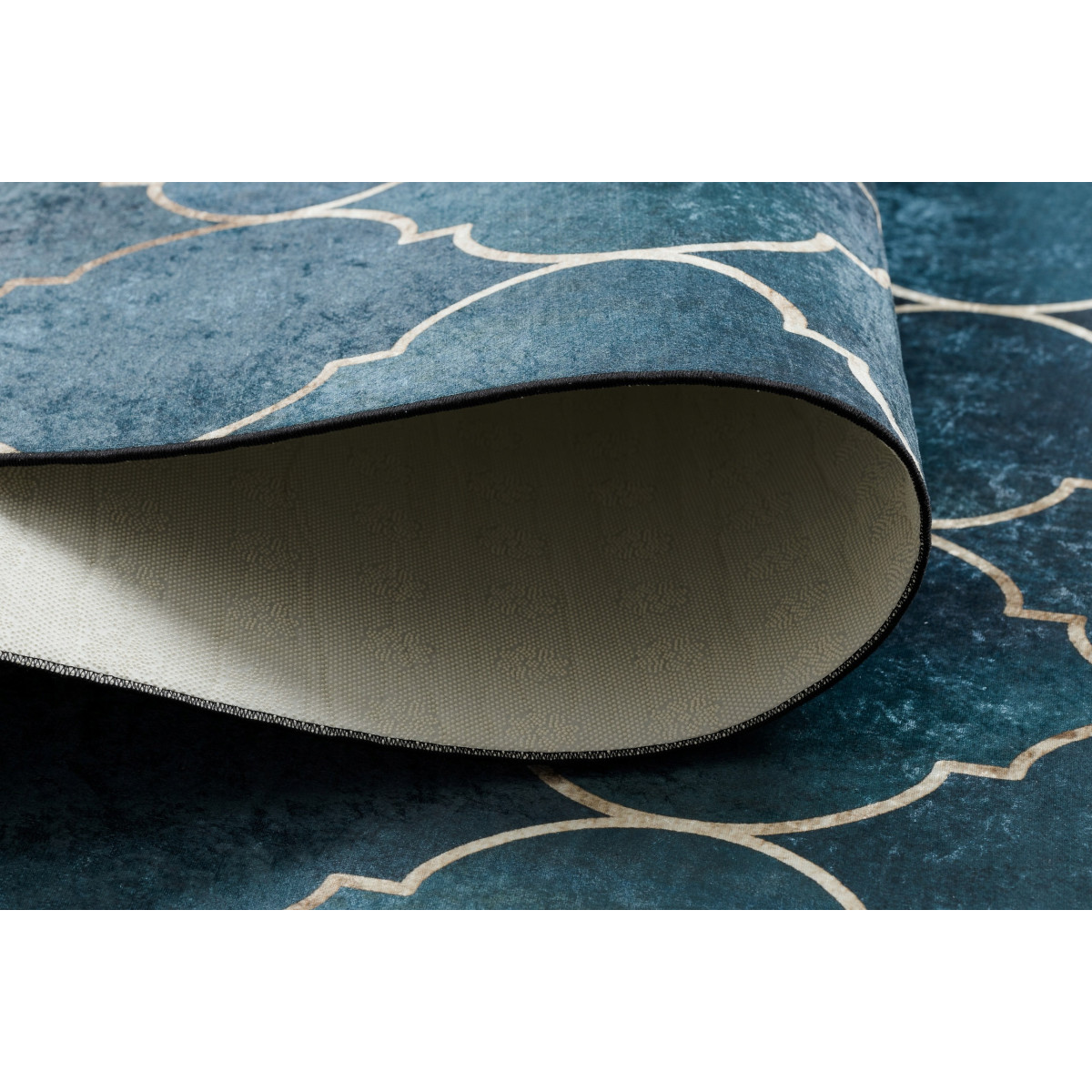 Covor albastru lavabil, antiderapant, diferite dimensiuni ANDRE