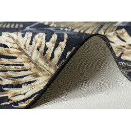 Covor negru-auriu lavabil anti-alunecare ANDRE