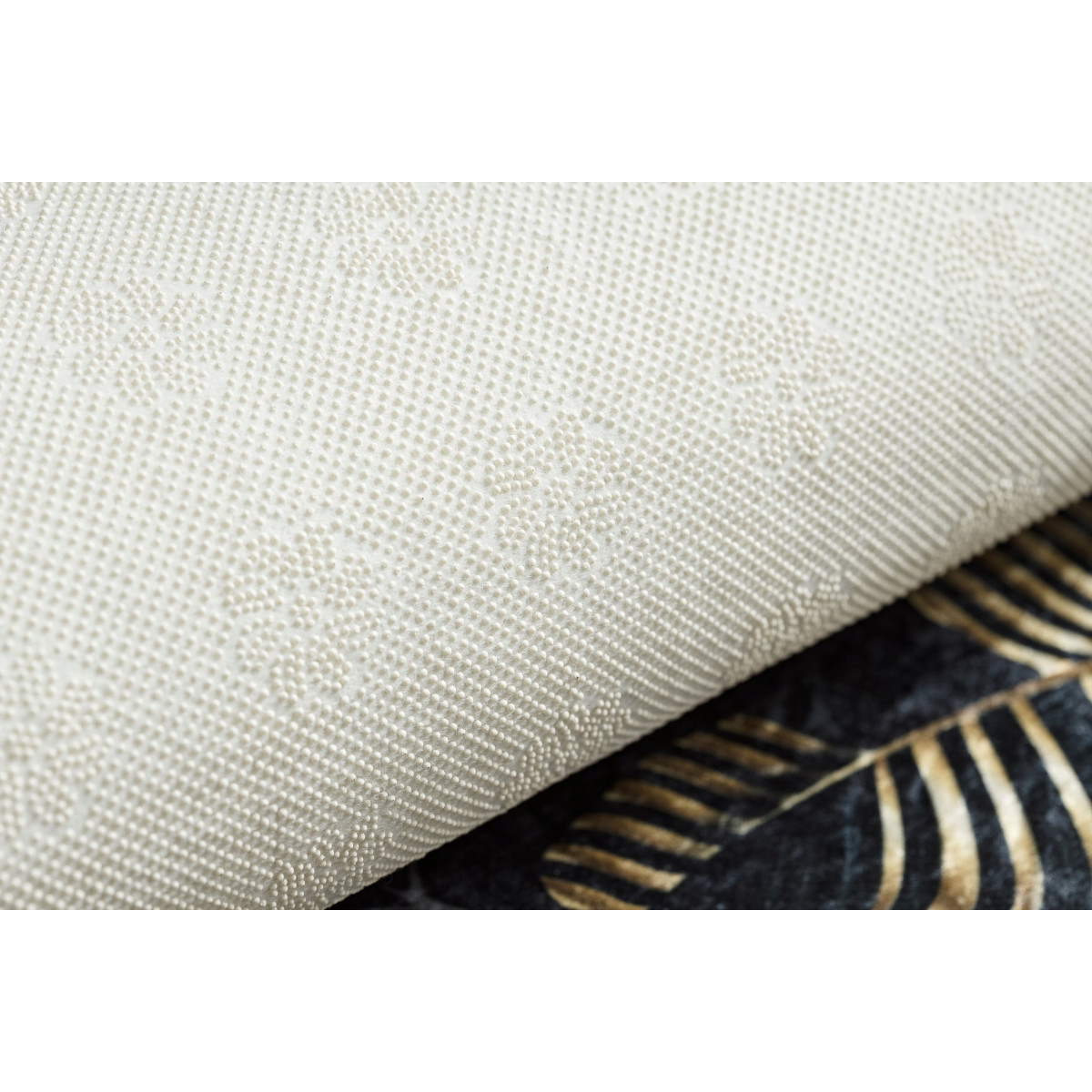 Covor negru-auriu lavabil anti-alunecare ANDRE