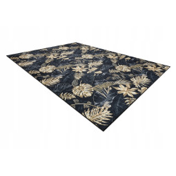 Covor negru-auriu lavabil anti-alunecare ANDRE