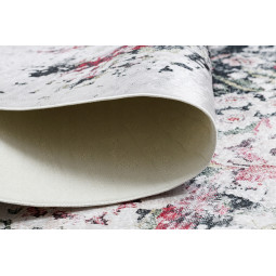 Bicolor roșu-alb, covor lavabil, model floral de vin, antiderapant, diferite dimensiuni ANDRE