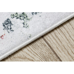 Bicolor roșu-alb, covor lavabil, model floral de vin, antiderapant, diferite dimensiuni ANDRE