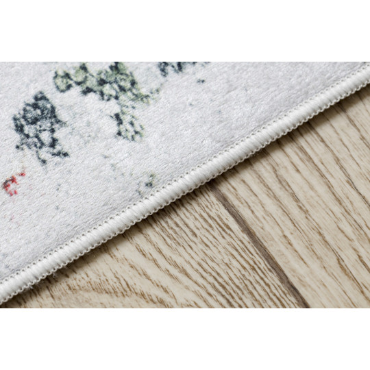 Bicolor roșu-alb, covor lavabil, model floral de vin, antiderapant, diferite dimensiuni ANDRE