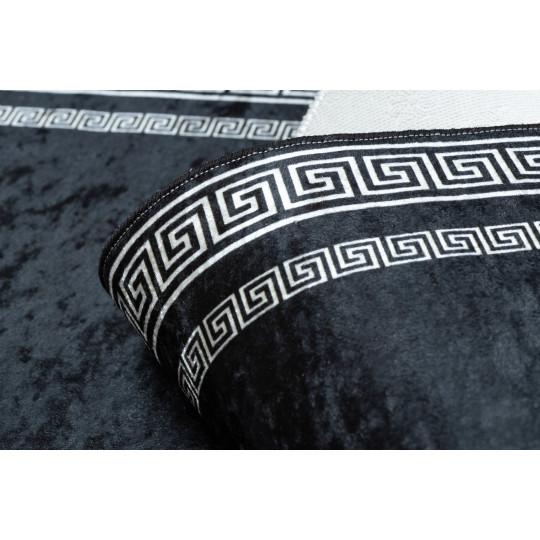 Covor alb-negru lavabil, meduză grecească antiderapantă, diverse dimensiuni ANDRE