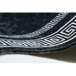 Covor alb-negru lavabil, meduză grecească antiderapantă, diverse dimensiuni ANDRE