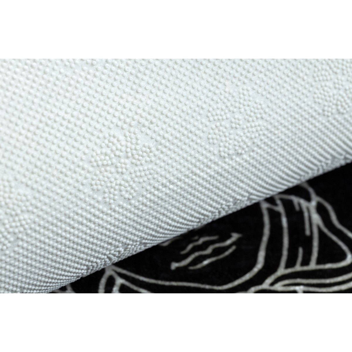 Covor alb-negru lavabil, meduză grecească antiderapantă, diverse dimensiuni ANDRE