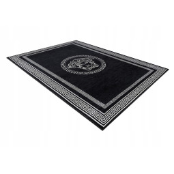 Covor alb-negru lavabil, meduză grecească antiderapantă, diverse dimensiuni ANDRE