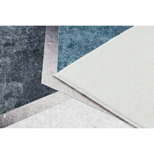 Covoare moderne pentru living cu forme geometrice în culoarea albastră ANDRE