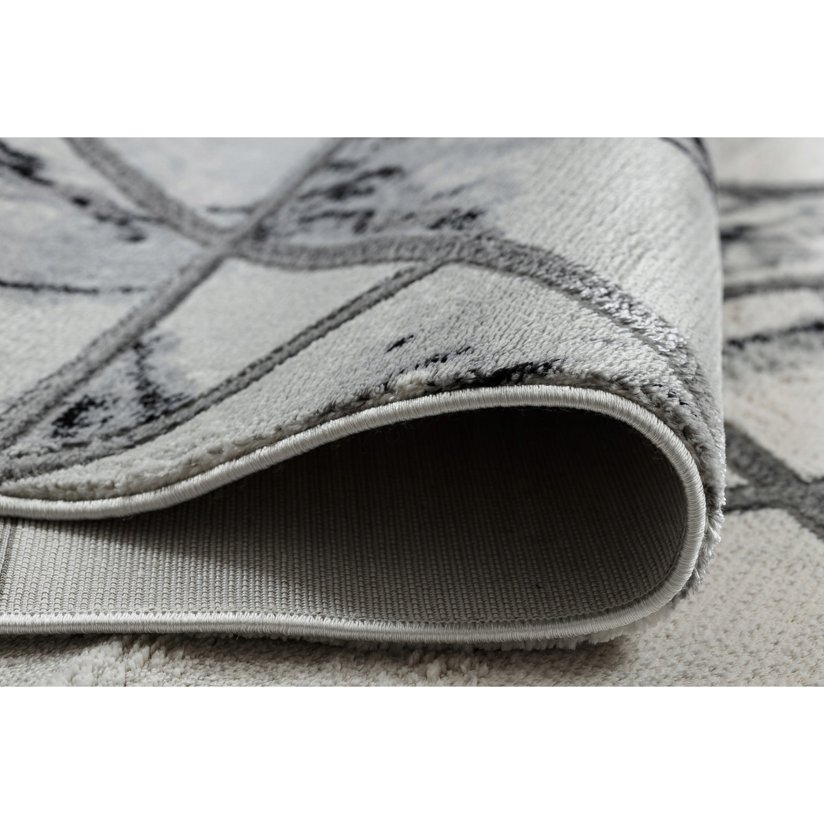 Covoare cu model geometric de culoare albă