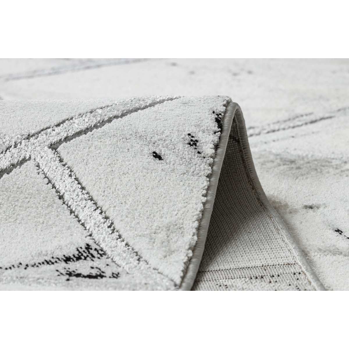 Covoare cu model geometric de culoare albă