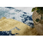 Covor original pentru living în culoarea albastru-aurie EMERALD