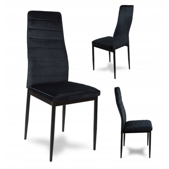 Scaune de bucătărie moderne, negre, cu cusături