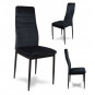 Scaune de bucătărie moderne, negre, cu cusături