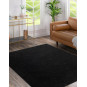 Covor negru în diferite dimensiuni pentru living