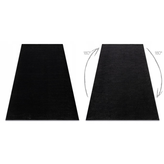 Covor negru în diferite dimensiuni pentru living