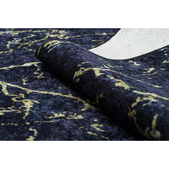 Covor modelat pentru living în culori negre