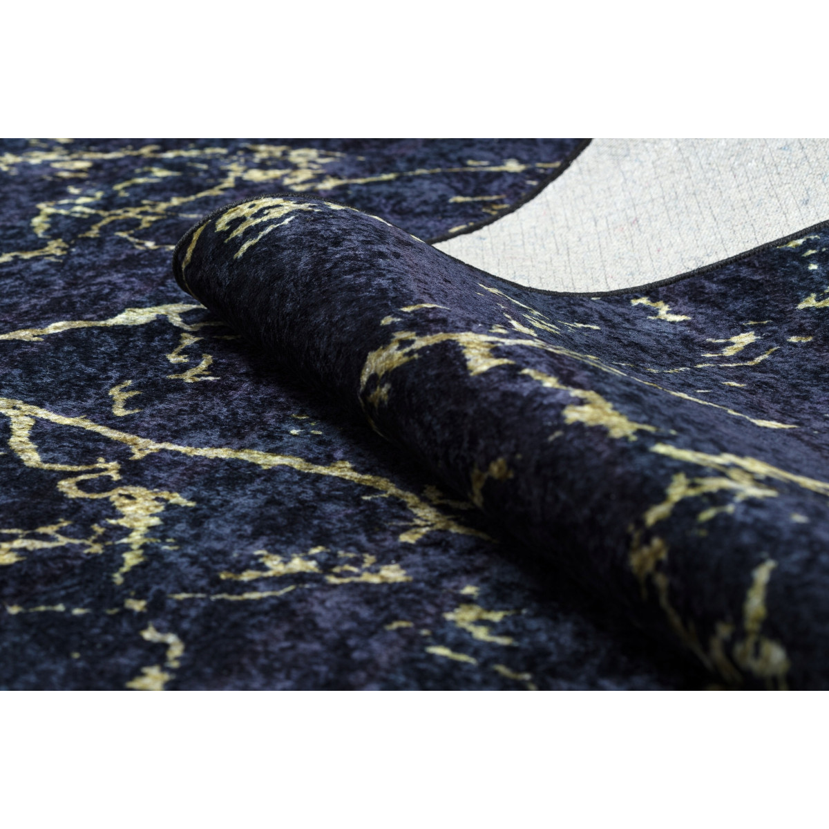 Covor modelat pentru living în culori negre