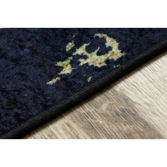 Covor modelat pentru living în culori negre