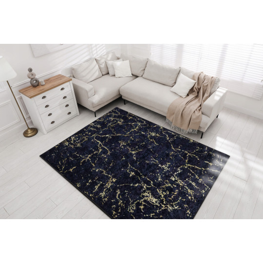 Covor modelat pentru living în culori negre