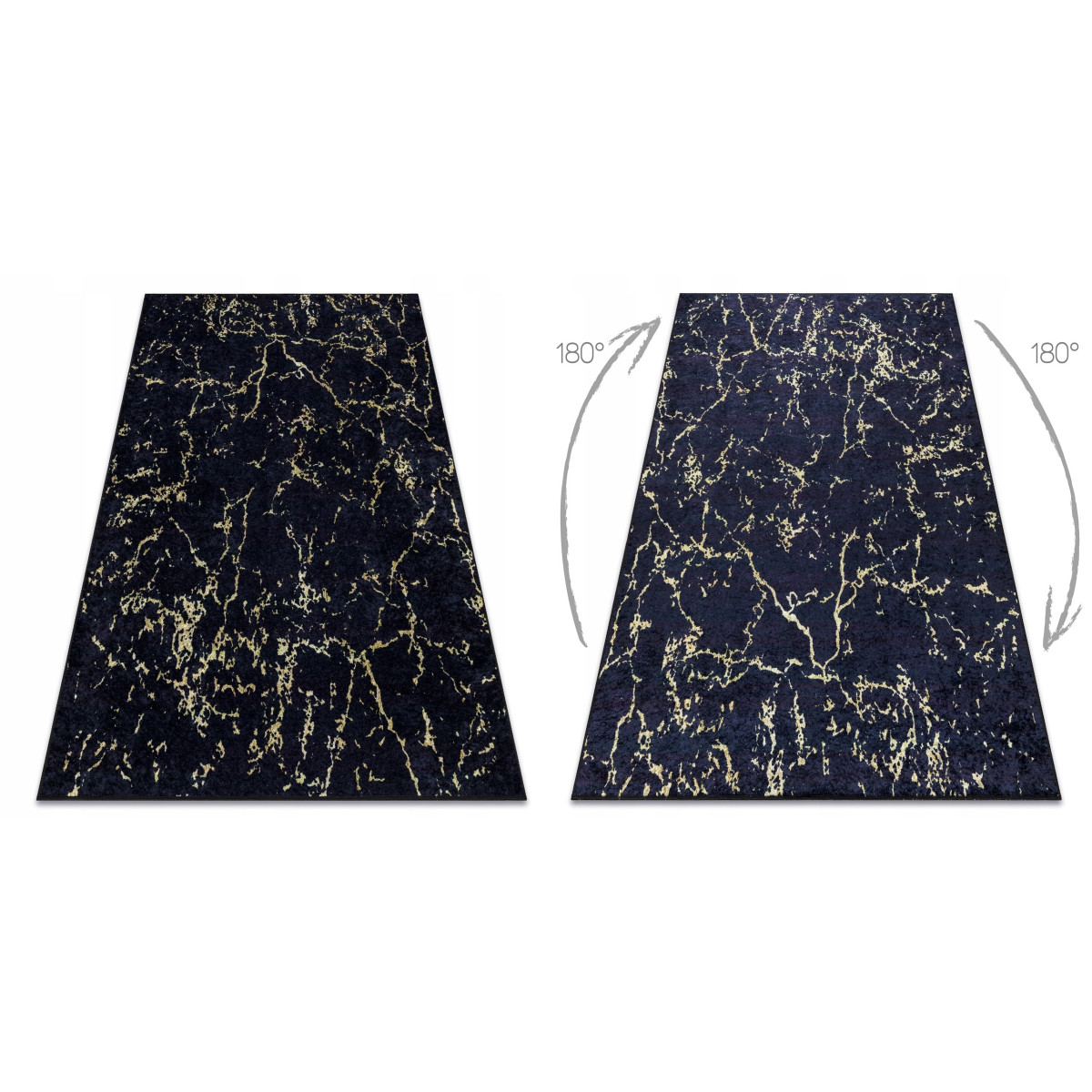 Covor modelat pentru living în culori negre