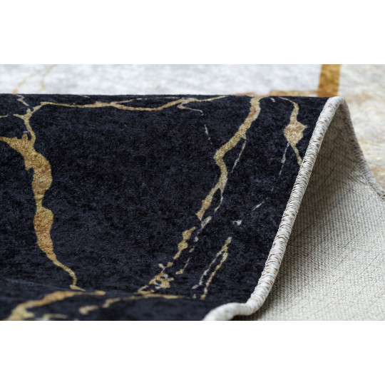 Covor cu model de marmură de culoare aurie