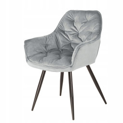 Scaun tapitat de culoare gri pentru dining