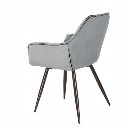 Scaun tapitat de culoare gri pentru dining