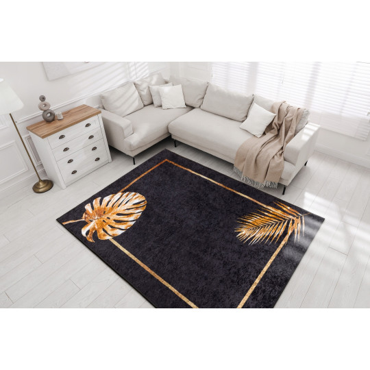 Covor unic pentru cameră de culoare neagră