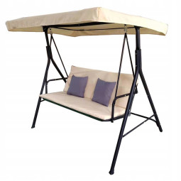 Hamac de grădină de culoare bej cu perne