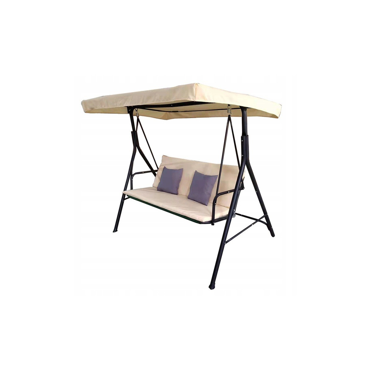 Hamac de grădină de culoare bej cu perne