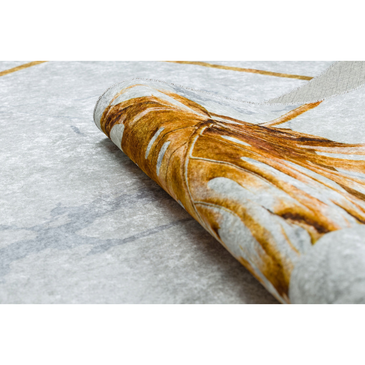 Covoare de calitate pentru living în culoarea gri auriu MIRO