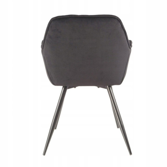 Scaune negre din velur pentru dining