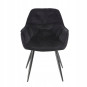 Scaune negre din velur pentru dining
