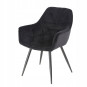 Scaune negre din velur pentru dining