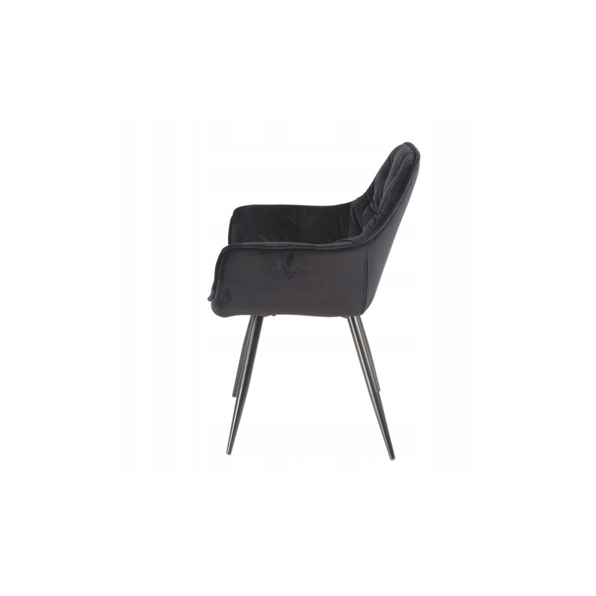 Scaune negre din velur pentru dining