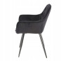 Scaune negre din velur pentru dining