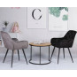 Scaune negre din velur pentru dining