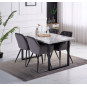 Scaune negre din velur pentru dining