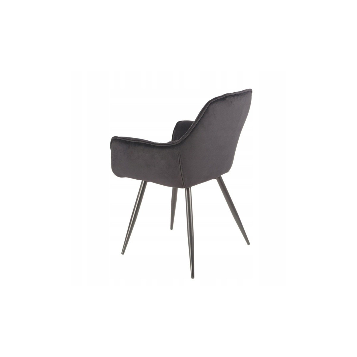 Scaune negre din velur pentru dining