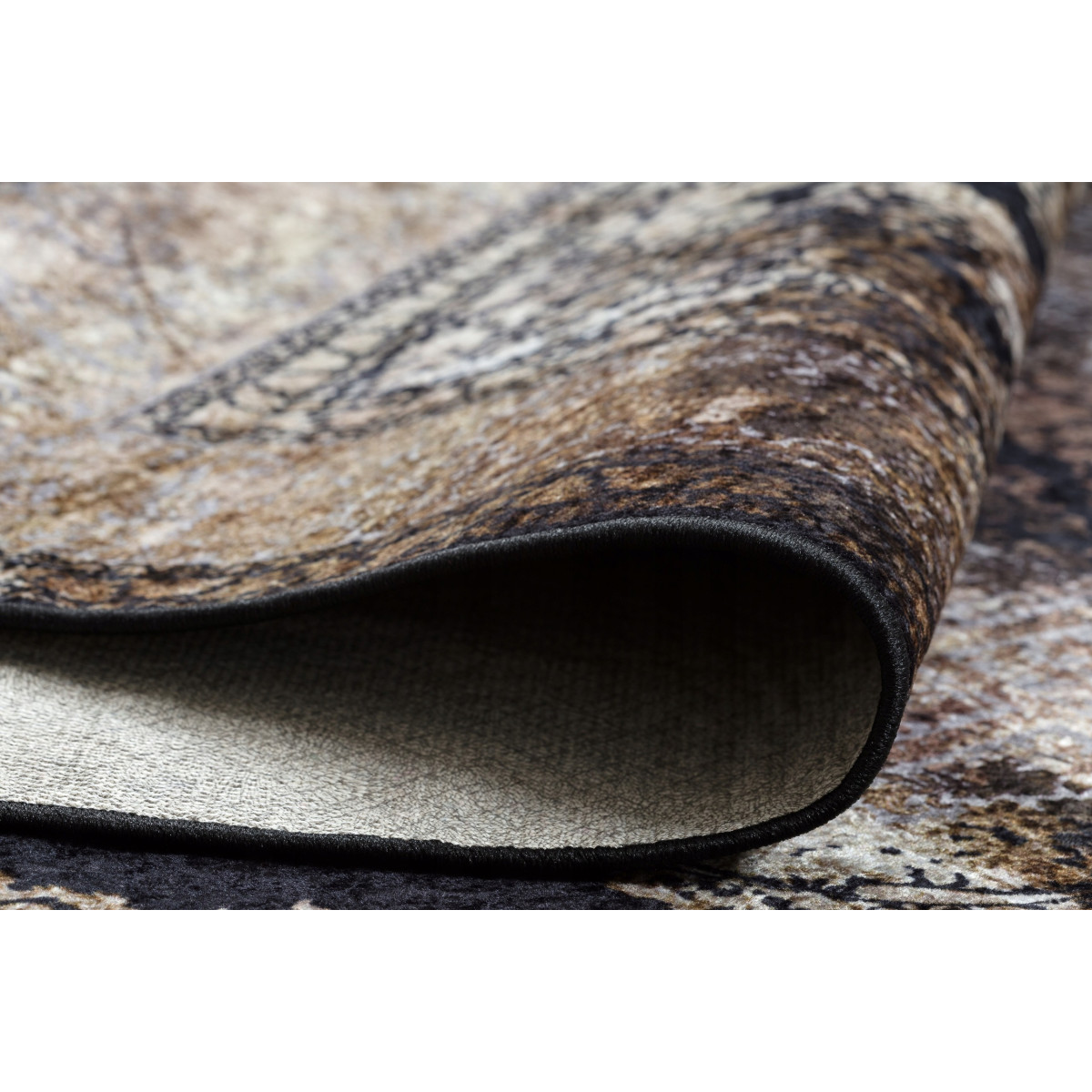 Covor modern pentru living de culoare maro