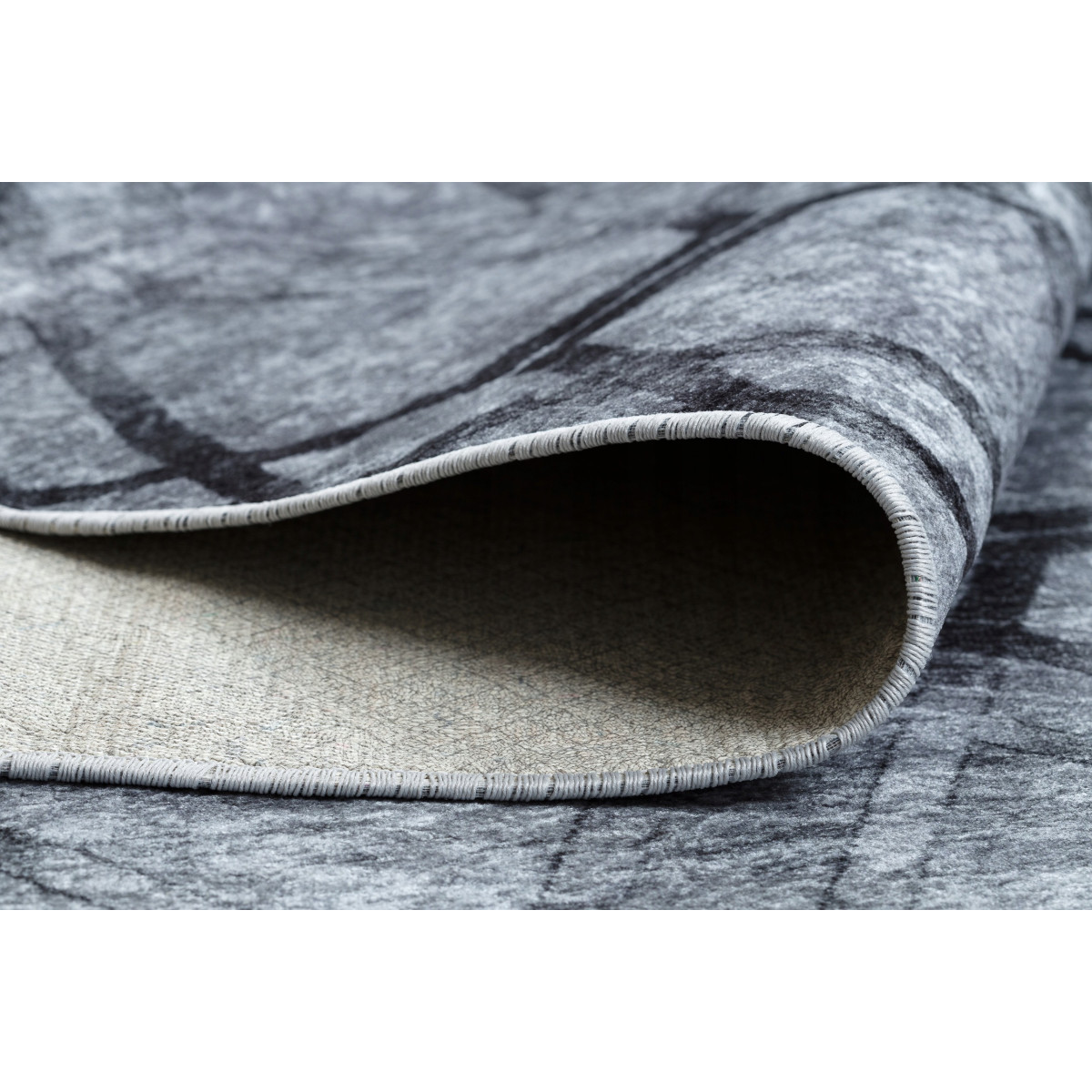 Covor de calitate, cu model în culoarea gri, colecția MIRO.