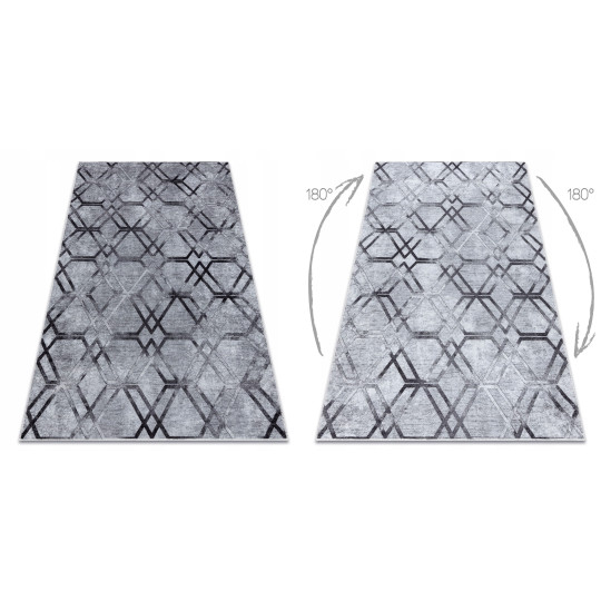 Covor de calitate, cu model în culoarea gri, colecția MIRO.