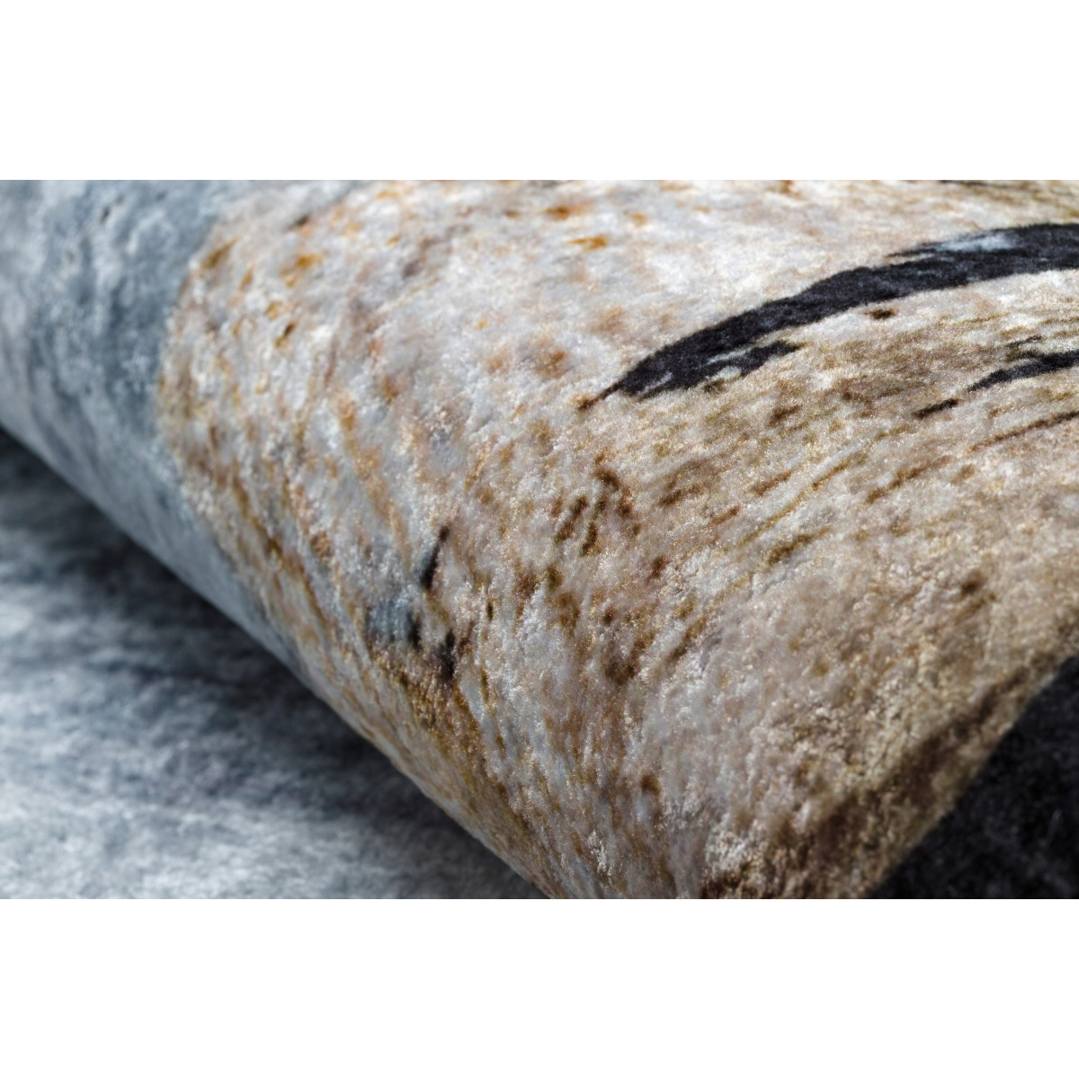 Covor modern abstract în nuanțe de albastru și negru MIRO