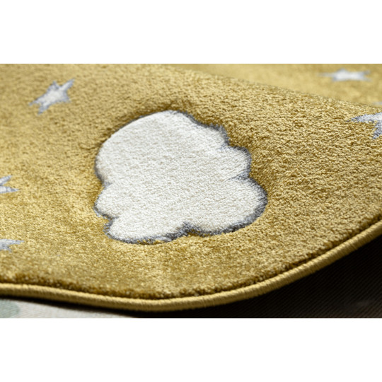 Oranjă covor de copii cu norișori