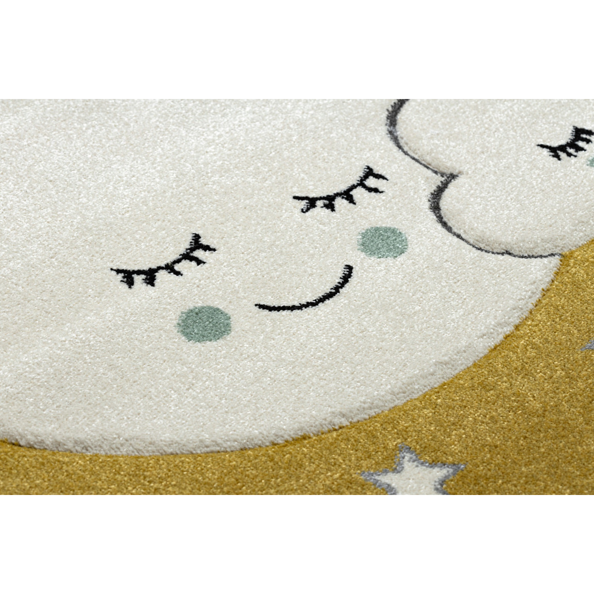 Oranjă covor de copii cu norișori