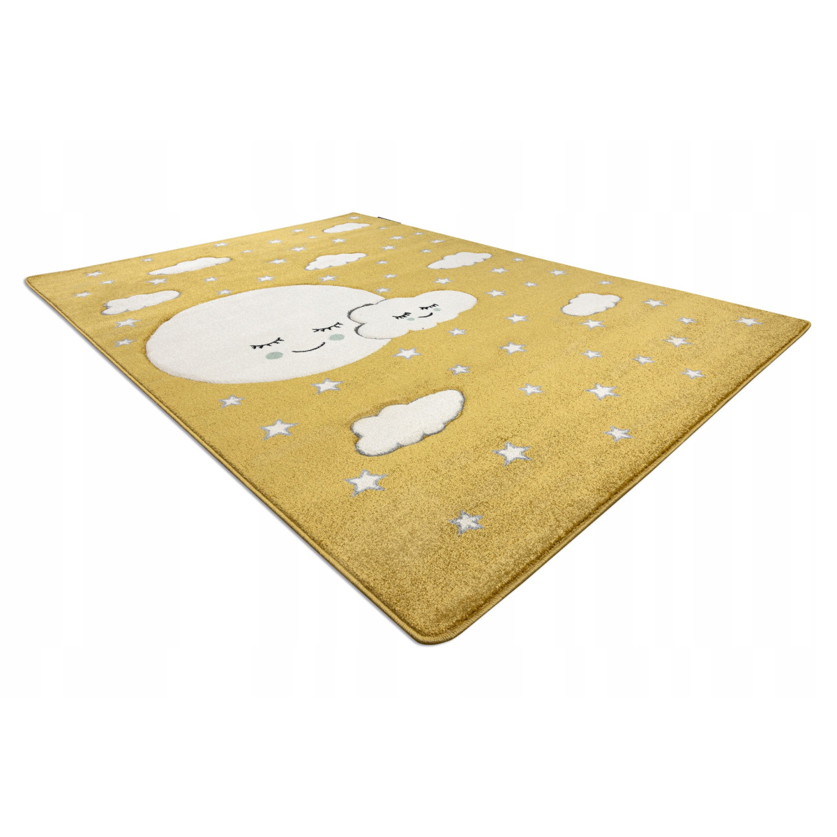 Oranjă covor de copii cu norișori