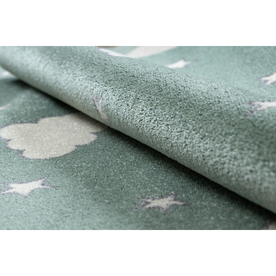 Covor modern pentru copii în culoarea verde, disponibil în diverse dimensiuni