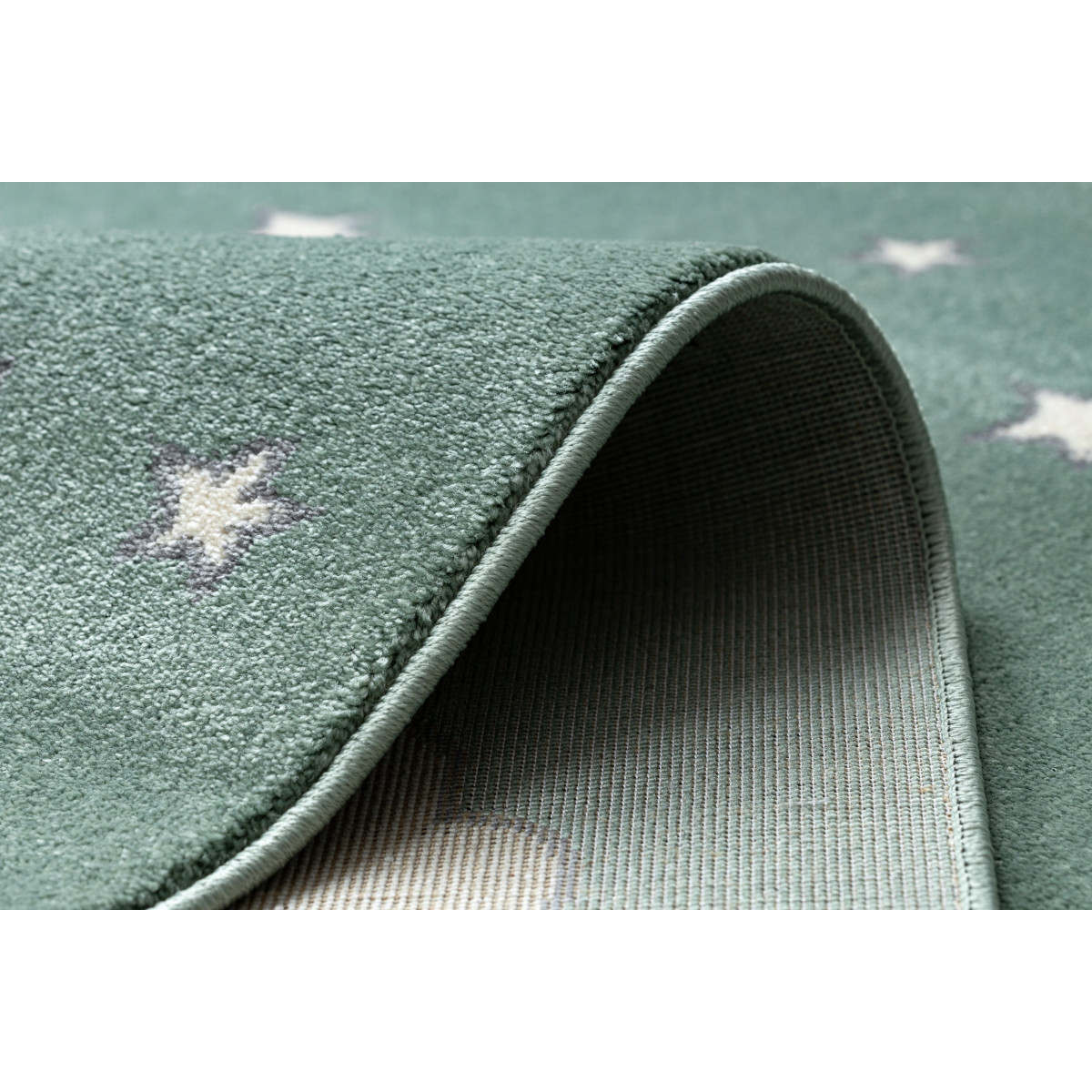 Covor modern pentru copii în culoarea verde, disponibil în diverse dimensiuni